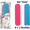 Nasara Precut Tape Anwendungspack "Knie" (8 x 2 Streifen)