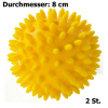 ARTZT vitality Massage-Ball gelb, 8 cm (2 St.)