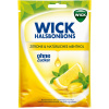 WICK Halsbonbons Zitrone & Natürliches Menthol ohne Zucker (72 g)